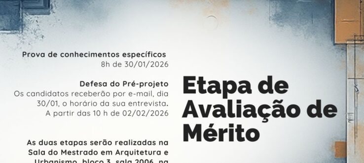 Convocação: Etapa de Avaliação de Mérito – Seleção 2026.1